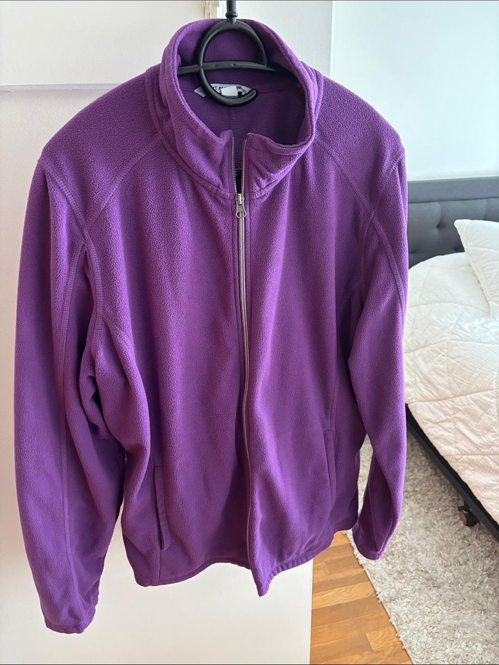 Port Authority Purple Full-Zip Teddy Fleece Jacket